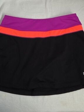 Fila Mini Skort Black Purple Orange Size Medium